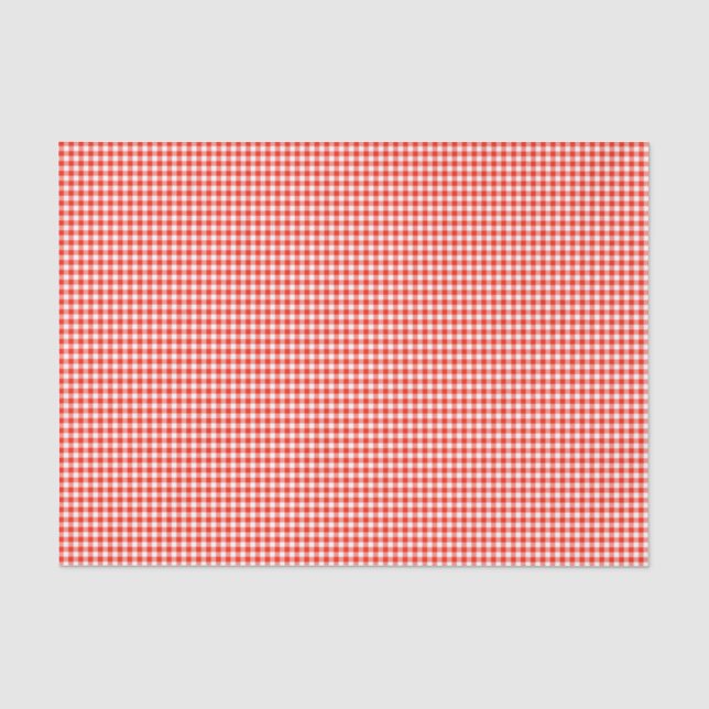 Seda Papel de ajuste de Gingham-Naranja-Tissue (Anverso)