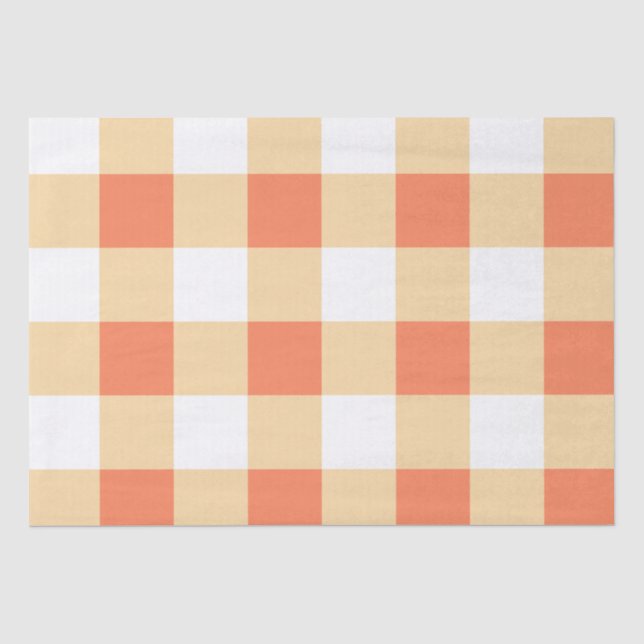 Seda Papel de ajuste del patrón de Gingham (Anverso)