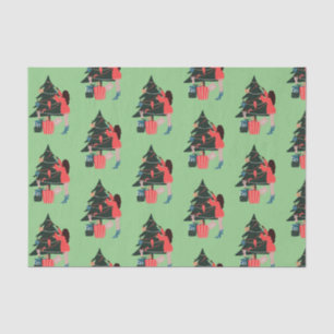 Seda Papel de ajuste mágico para Navidades Chicas negro