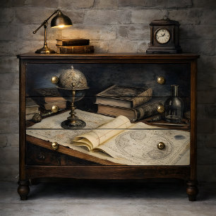 Seda Papel de árbol de arte de biblioteca