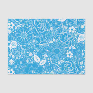 Seda PAPEL DE BELLEZA Botánica-Lt Blue-White-TISSUE WRA