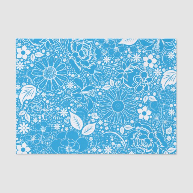 Seda PAPEL DE BELLEZA Botánica-Lt Blue-White-TISSUE WRA (Anverso)