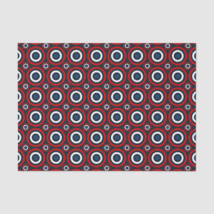 SEDA PAPEL DE BRAZO DE TEJIDOS BLANCOS-AZULES-ROJOS