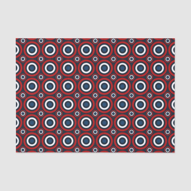 SEDA PAPEL DE BRAZO DE TEJIDOS BLANCOS-AZULES-ROJOS (Anverso)