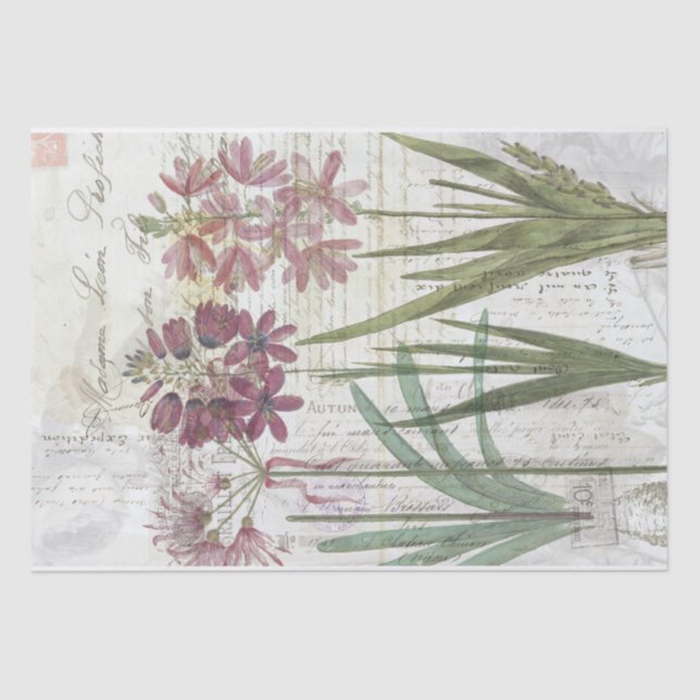 Seda Papel de colchón botánico vintage (Anverso)