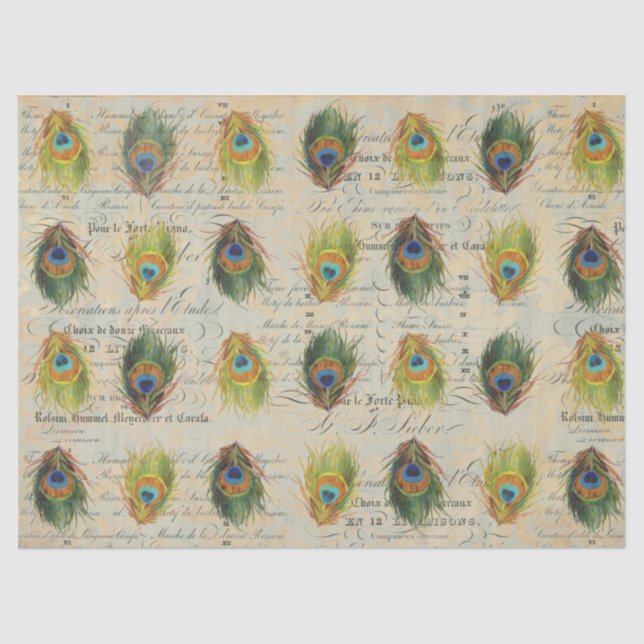 Seda Papel de Complimentry Decoupage de las Ephemeras (Anverso)