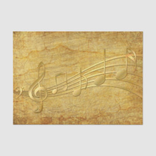 Seda Papel de cosecha de notas musicales