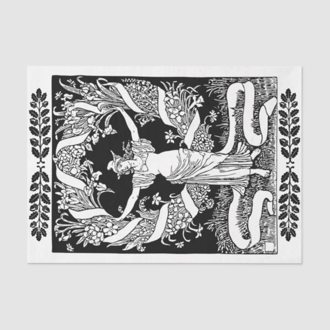 Seda Papel de debate Art Nouveau Lady 17 (Anverso)