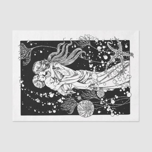 Seda Papel de debate de Art Nouveau para madres e hijos (Anverso)