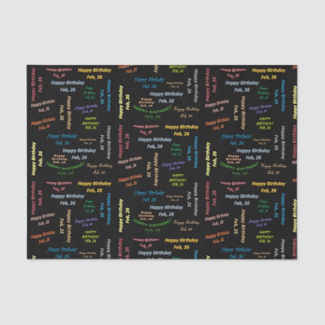 Seda Papel de debate de cumpleaños 26 de febrero (Anverso)