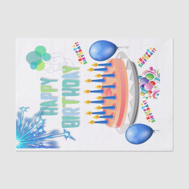 Seda Papel de debate de cumpleaños feliz (Anverso)