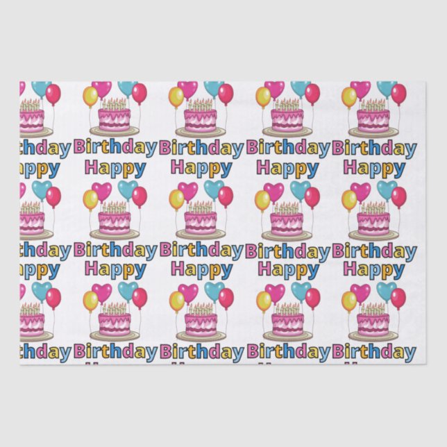 Seda Papel de debate de cumpleaños feliz (Anverso)
