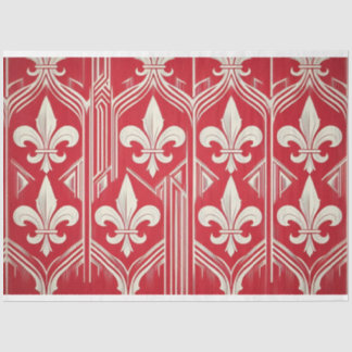 Seda Papel de debate de estilo Art Déco de Fleur-de-lis