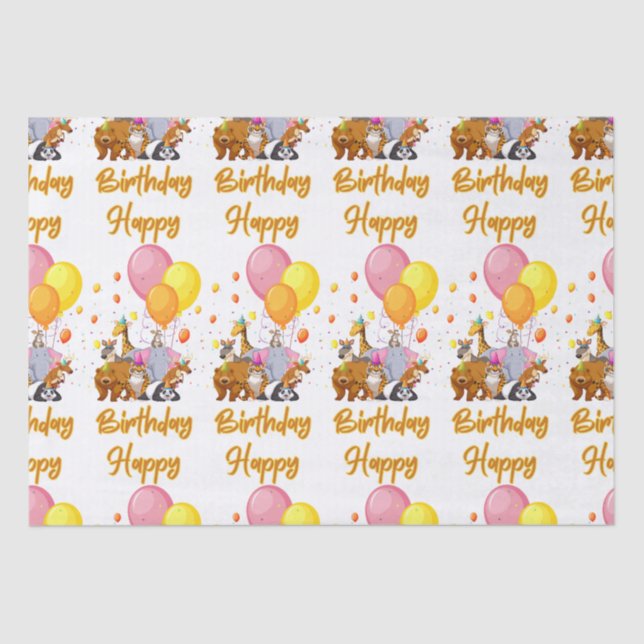 Seda Papel de debate de la colección de animales Happy  (Anverso)