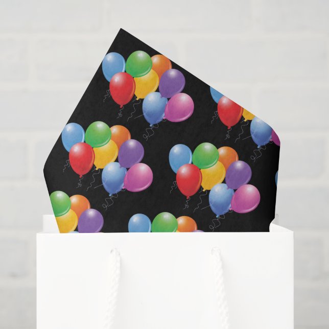 Seda Papel de debate de los globos de cumpleaños (Bolsa de regalo)