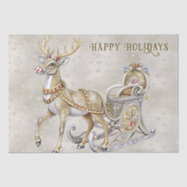 Seda Papel de debate de vacaciones de reno de Sleigh