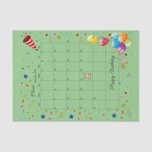 Seda Papel de debate feliz cumpleaños febrero 2022 (Anverso)