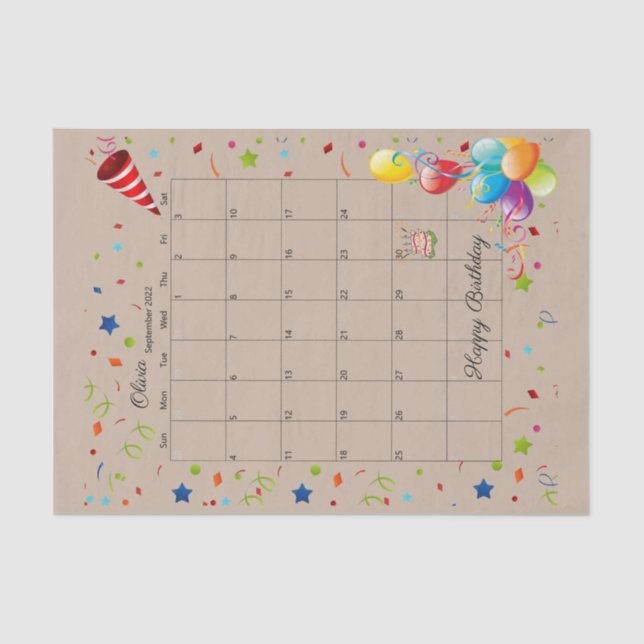 Seda Papel de debate feliz cumpleaños septiembre 2022 (Anverso)