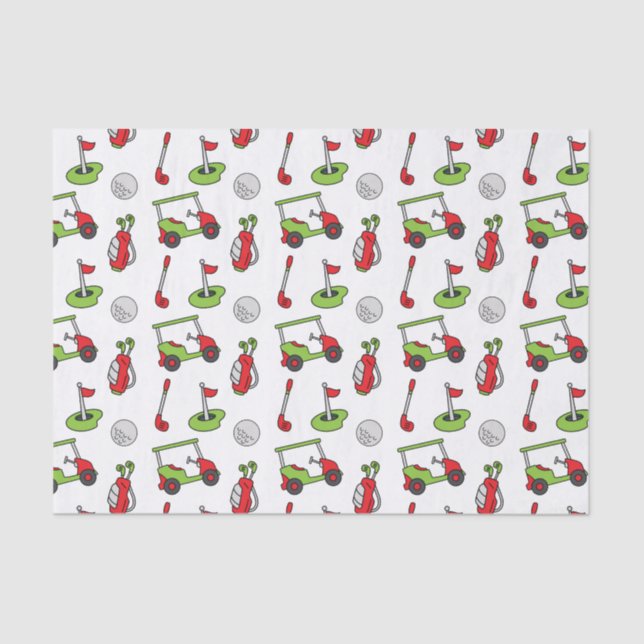 Seda Papel de debate para Navidades de golf de Cuadros (Anverso)