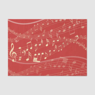 Seda Papel de debate sobre Navidades musicales rojos y