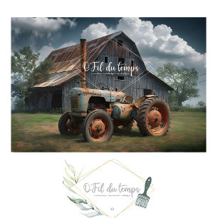 Seda Papel de decoración agrícola de época