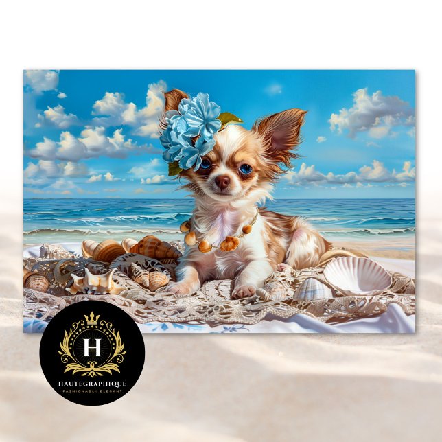 Seda Papel de Decoupage Chic de Playa Cachorro Chihuahu (Subido por el creador)