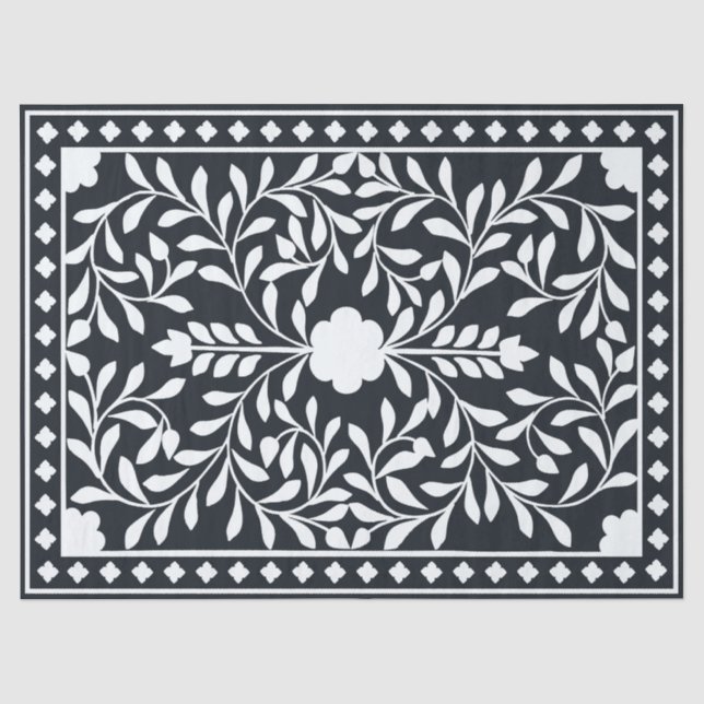 Seda Papel de Decoupage con Incisión de Hueso Tradicion (Anverso)