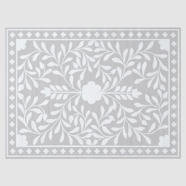 Seda Papel de decoupage con incrustaciones de hueso tra (Anverso)