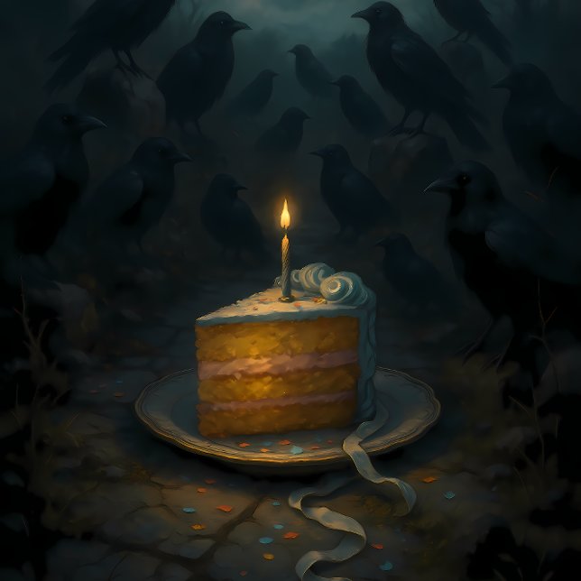 Seda Papel de Decoupage Crows & Cake – Gótico Espeluzna (Subido por el creador)