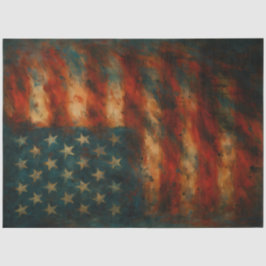 Seda Papel de decoupage de bandera americana angustiado