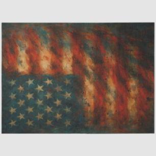 Seda Papel de decoupage de bandera americana angustiado