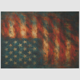 Seda Papel de decoupage de bandera americana angustiado