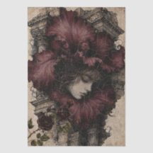 Papel de Decoupage de Chica Fantasía Victoriana de
