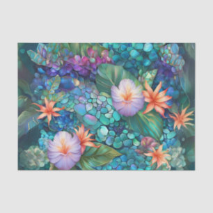 Seda Papel de Decoupage de Flor de Abulón Jardín