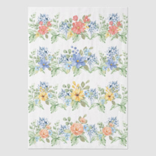 Seda Papel de Decoupage de Florales Pastel de Primavera