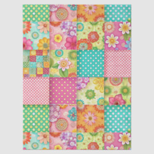 Seda Papel de Decoupage de Flores Acuarela de Primavera
