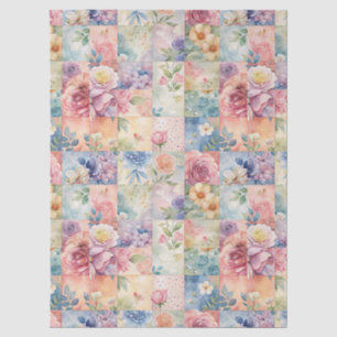 Seda Papel de Decoupage de Flores Acuarela de Primavera