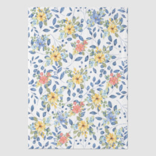 Seda Papel de decoupage de flores primaverales pastel d