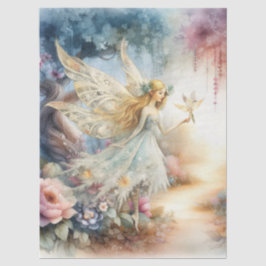 Seda Papel de Decoupage de Hada Celestial Encantada Eté