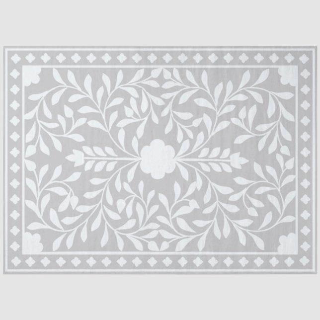 Seda Papel de decoupage de hueso con incrustaciones tra (Anverso)