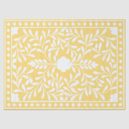 Seda Papel de Decoupage de Hueso Tradicional Amarillo