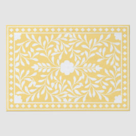 Seda Papel de Decoupage de Hueso Tradicional Amarillo