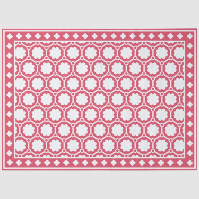 Seda Papel de Decoupage de Incrustación de Hueso Modern (Anverso)