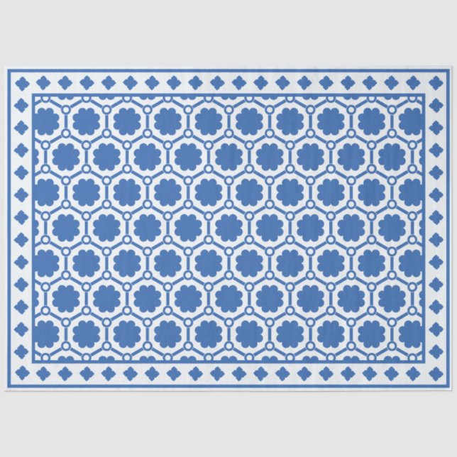 Seda Papel de Decoupage de Incrustación de Hueso Modern (Anverso)