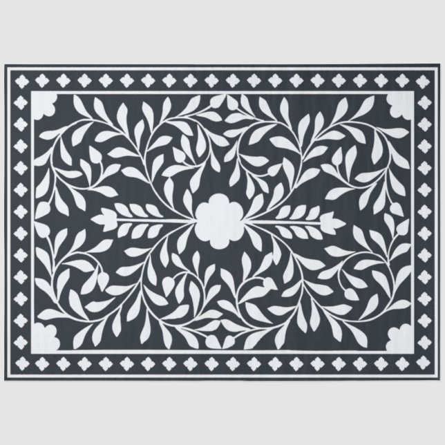 Seda Papel de Decoupage de Incrustación de Hueso Tradic (Anverso)