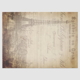 Seda Papel de Decoupage de las Ephemeras de la torre