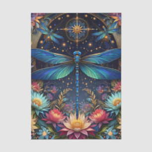 Seda Papel de Decoupage de Libélula Boho Caprichoso Col