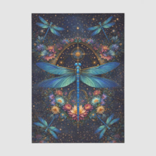Seda Papel de Decoupage de Libélula Boho Caprichoso Col