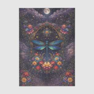 Seda Papel de Decoupage de Libélula Boho Caprichoso Col