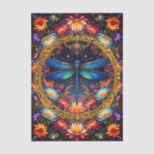 Seda Papel de Decoupage de Libélula Boho Caprichoso Col